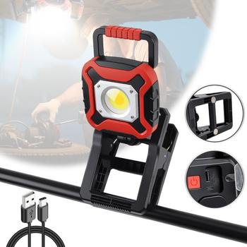 Πολυλειτουργικό φορητό μαγνητικό φως εργασίας για έκτακτες ανάγκες - ABS περίβλημα, μοντέλ Tg-gz04101, βάρος 600 g, Tan/tanhe