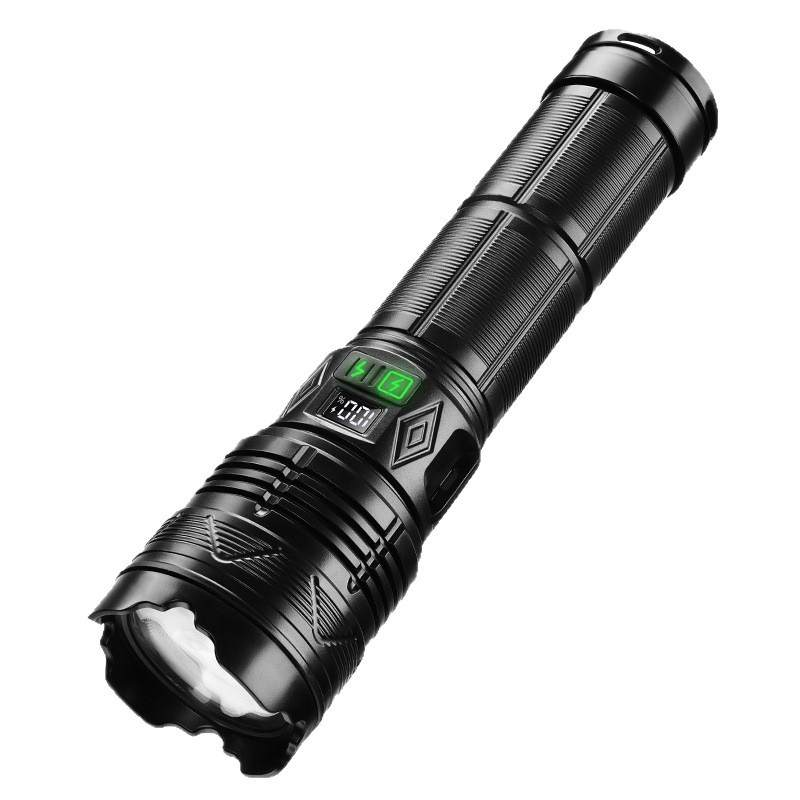 Ručna pogonska COB LED svjetiljka, 6000mAh, domet 500 m+, 360° okret, optični zum, zaštita od prepunjenja