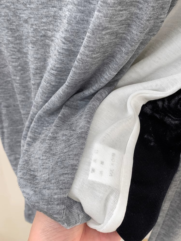 Tencel majica s dugim rukavima, jednobojna, okrugli izrez, uski kroj, srednja duljina 65–80 cm