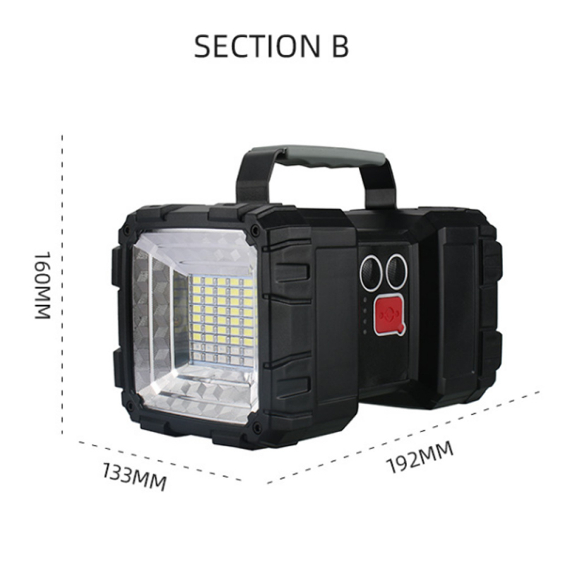Dvojeva LED tražilac s USB punjenjem, vanjska upotreba, 40/60/80W, 1800mAh baterija, domet 100-200 m
