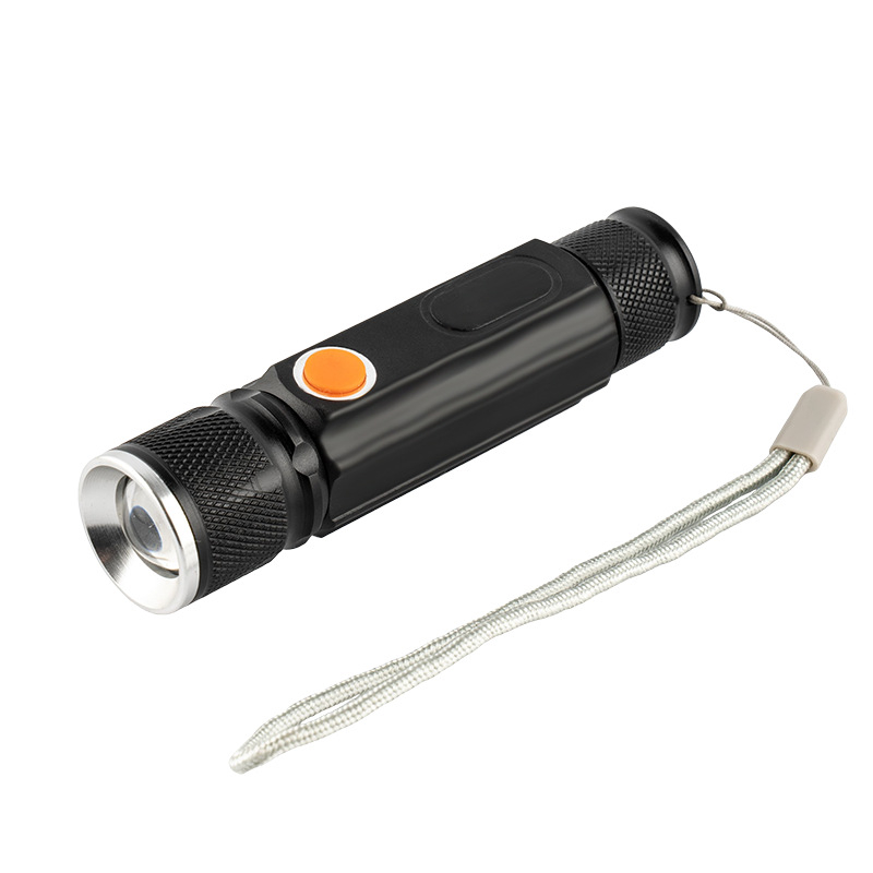 LED ručna baterijska svjetiljka sa USB punjenjem, 2400mAh, ručno pokretanje, domet 200–500 m, višenamjenska s Power Bank