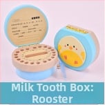 Cutie de amintire pentru dinți de lapte, lemn solid, cu 12 zodii, pentru colecția de dinți a copiilor