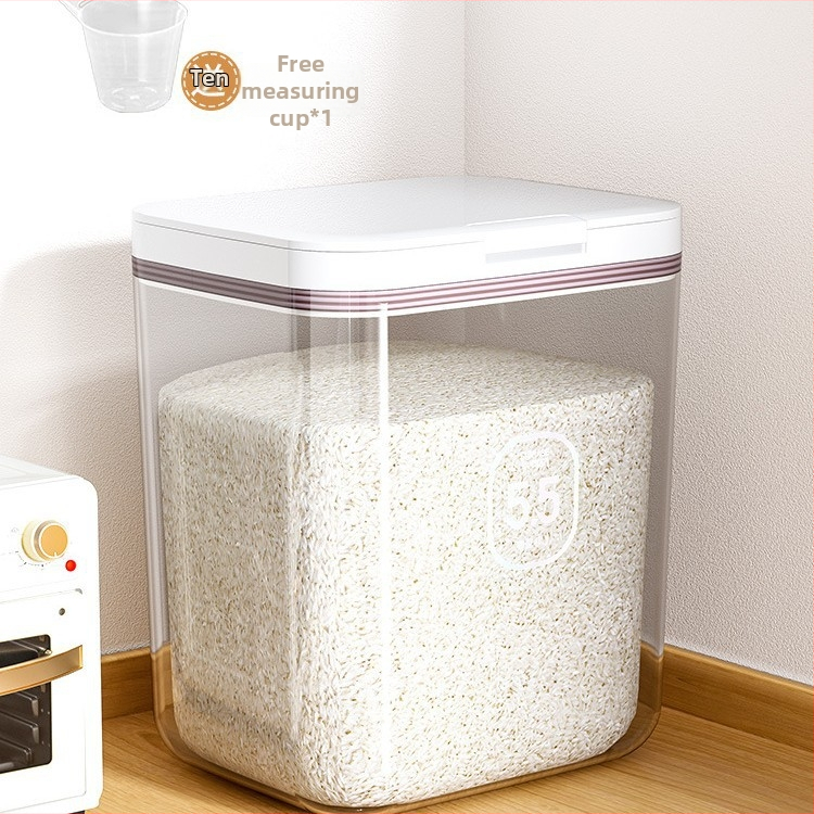 Kontajner na skladovanie ryže, odolný voči vlhkosti, z plastu, nordický štýl