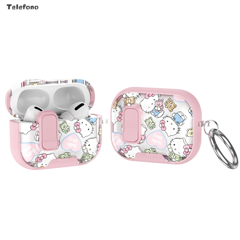 Telefono AirPods Pro 2/3 és AirPods 4 védőtok, domborított PC/TPU, univerzális