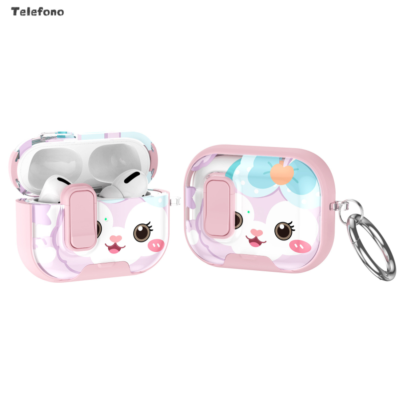 Telefono AirPods Pro 2/3 és AirPods 4 védőtok, domborított PC/TPU, univerzális