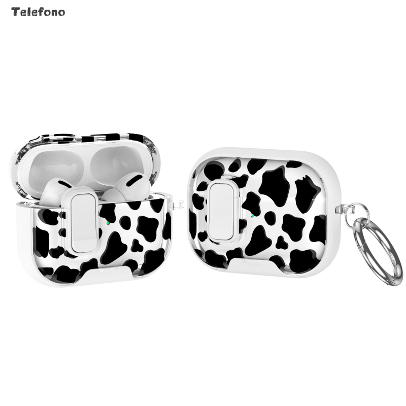 Telefono AirPods Pro 2/3 és AirPods 4 védőtok, domborított PC/TPU, univerzális