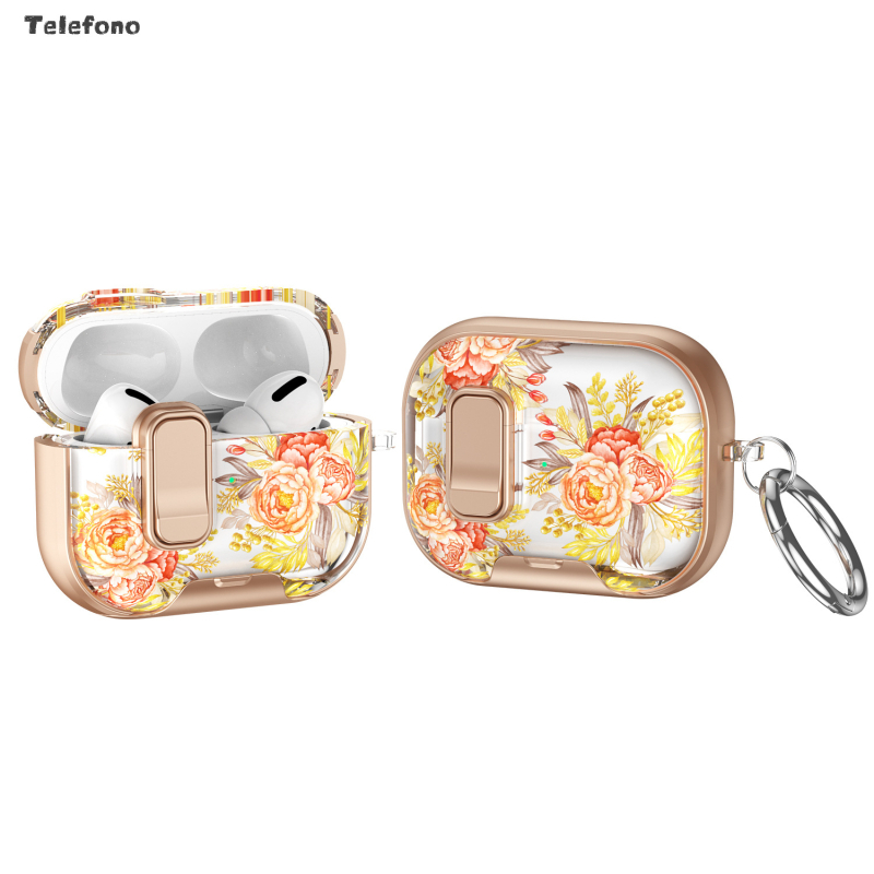 Telefono AirPods Pro 2/3 és AirPods 4 védőtok, domborított PC/TPU, univerzális