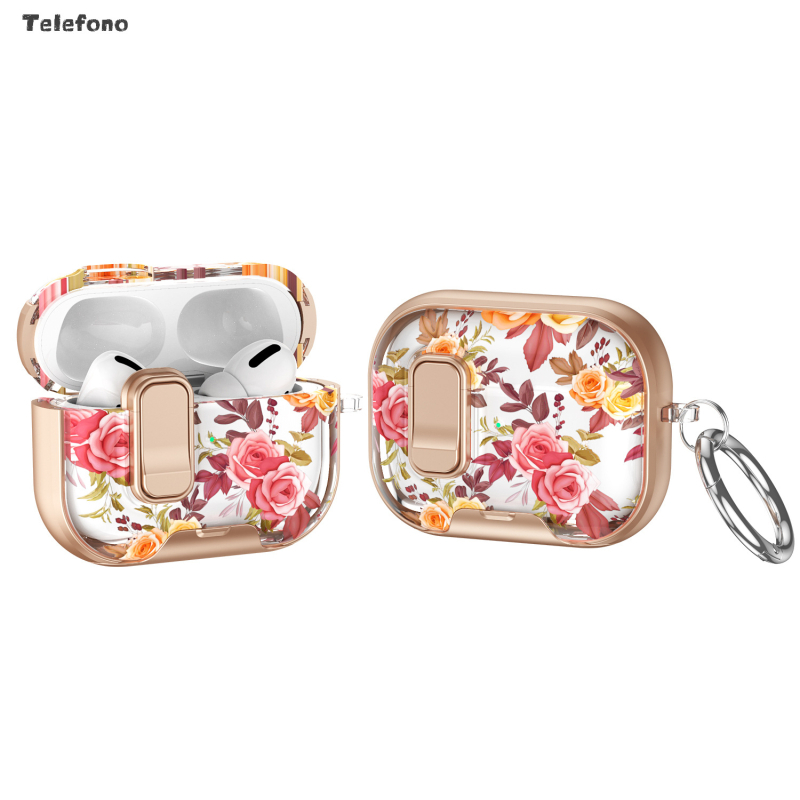 Telefono AirPods Pro 2/3 és AirPods 4 védőtok, domborított PC/TPU, univerzális