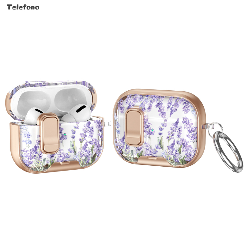 Telefono AirPods Pro 2/3 és AirPods 4 védőtok, domborított PC/TPU, univerzális