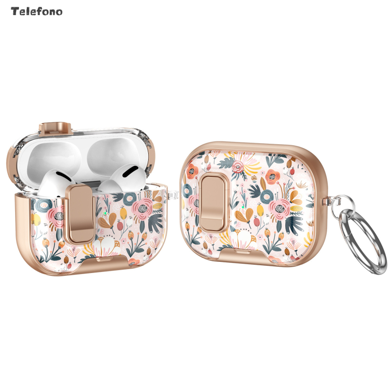 Telefono AirPods Pro 2/3 és AirPods 4 védőtok, domborított PC/TPU, univerzális