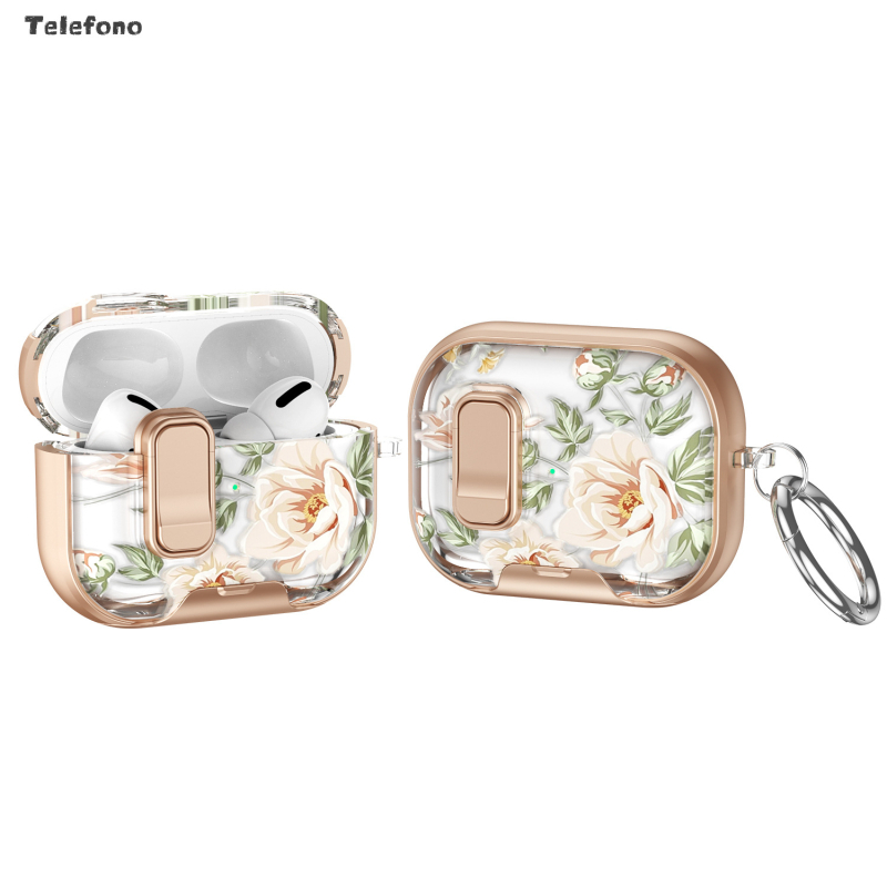 Telefono AirPods Pro 2/3 és AirPods 4 védőtok, domborított PC/TPU, univerzális