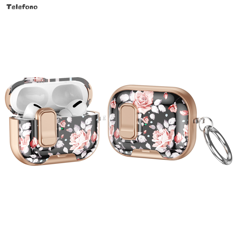 Telefono AirPods Pro 2/3 és AirPods 4 védőtok, domborított PC/TPU, univerzális