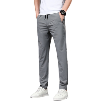 Muške casual hlače – tankom ice-silk tkanina, brzo sušeće, ravno opuštena kroj, srednji pojas, prozračan materijal (90% najlon, 10% elastan; brzo sušenje; ravno opuštena kroj; srednji pojas; prozračan materijal)