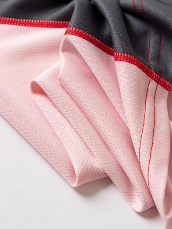 Ženska majica s dugim rukavima, brzo se suši i prozračna, dizajn color-block, pulover-stil, okrugli izrez, uski kroj, smjesa poliestera i akrila