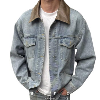 Muška corduroy jakna s reverom, kapuljačom, bočne džepove, jesen 2025