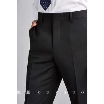 Muške hlače u talijanskom stilu, ravnog kroja, slim-fit, poslovne hlače, 70% poliester.