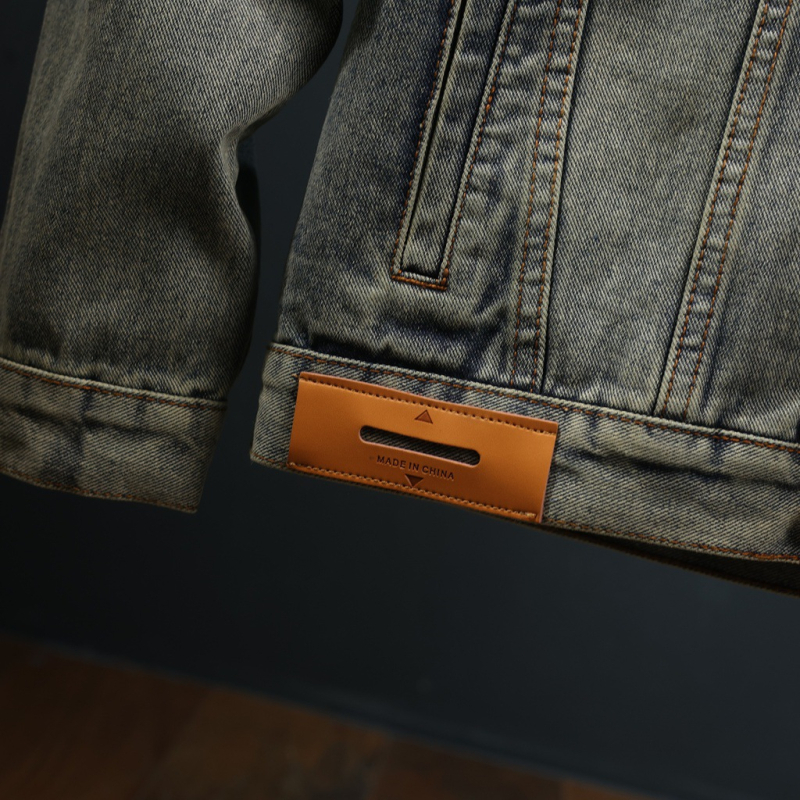 Férfi denim dzseki - Minimalista, Laza szabású, Mosott pamut, Ősz 2024