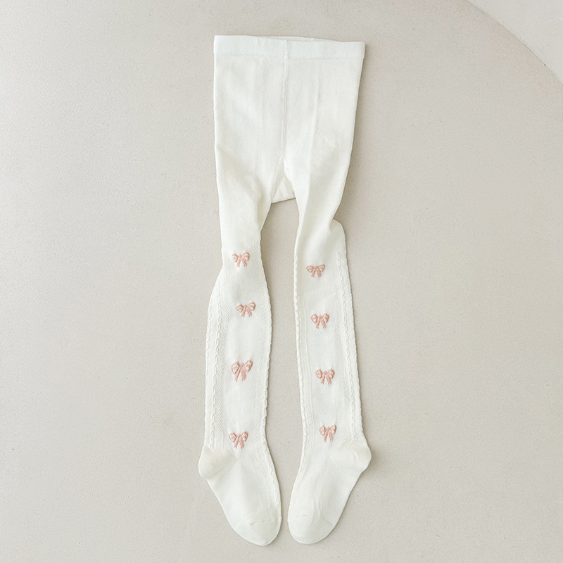 Gyerek harisnya tavasz-ősz, közepes vastagságú, 80% pamut, lélegző, hímzett mintákkal (csíkok, egyszínű, pöttyös)