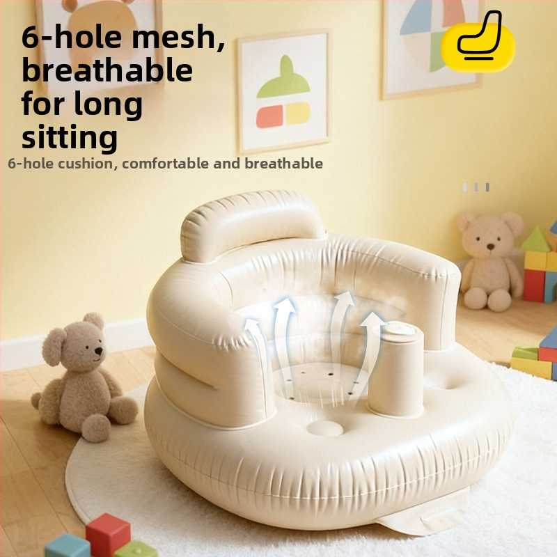 Prenosný nafukovacia kúpeľný sedadlo pre dieťa, skladací dizajn, 0–3 rokov