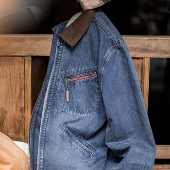 Jakna - japanski workwear stil, 100% pamuk, zatvarač sprijeda, slobodan kroj, proljeće i jesen