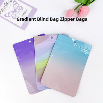 Samozatváracia taška typu blind bag s aluminizovaným PET zmesovým materiálom, ZIP balenie, prispôsobiteľné pre malé prekvapenia, dĺžka uzáveru 10–30 cm