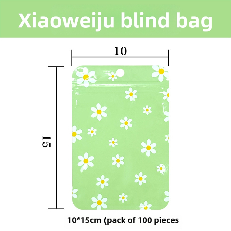 Samozatváracia taška typu blind bag s aluminizovaným PET zmesovým materiálom, ZIP balenie, prispôsobiteľné pre malé prekvapenia, dĺžka uzáveru 10–30 cm