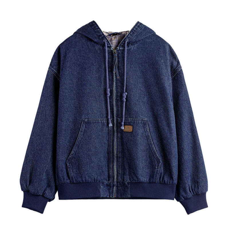 Japán stílusú munkaruha dzseki, kapucnival, pamut anyag, cipzár, több zseb (Őszi 2025)