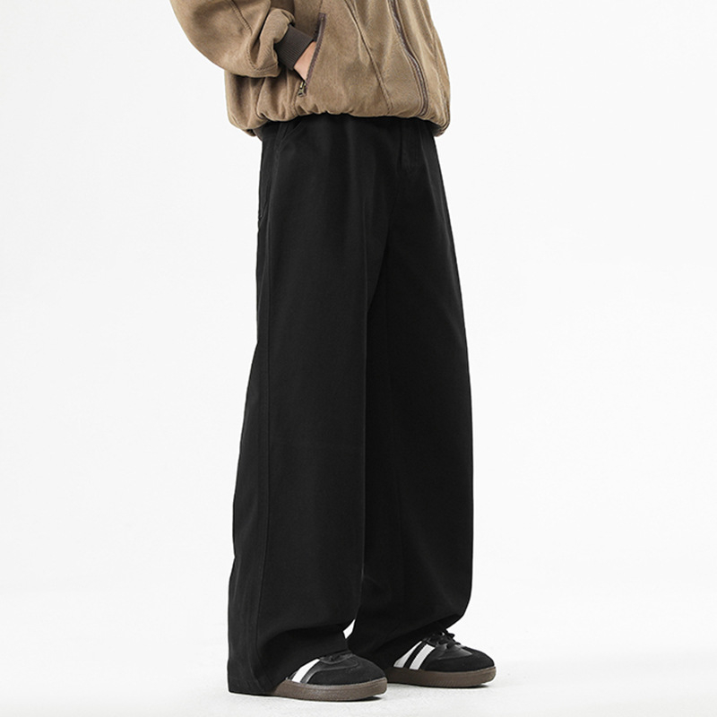 Kényelmes munkaruházati nadrág, 100% pamut, egyenes szabás, középmagas derekú, cipzáras zárás, négy évszakra