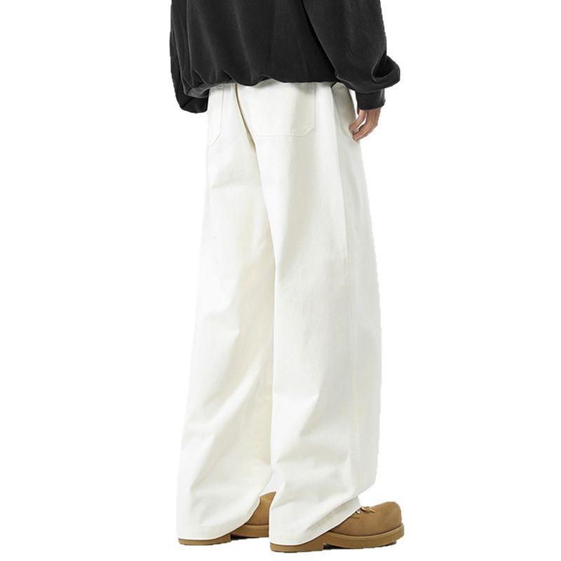 Kényelmes munkaruházati nadrág, 100% pamut, egyenes szabás, középmagas derekú, cipzáras zárás, négy évszakra