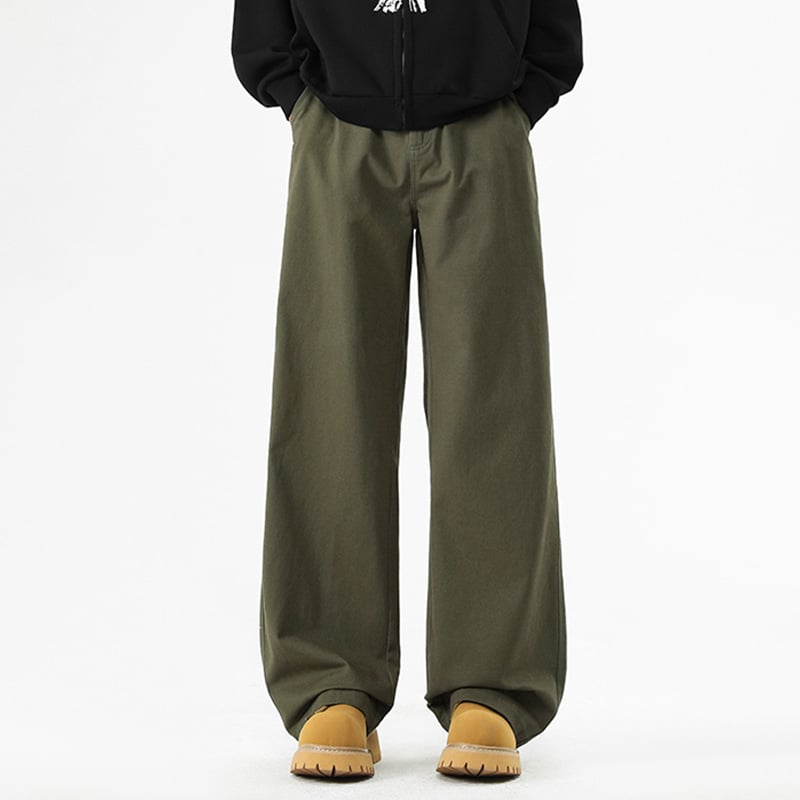 Kényelmes munkaruházati nadrág, 100% pamut, egyenes szabás, középmagas derekú, cipzáras zárás, négy évszakra