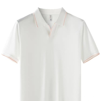 Мъжко поло с къс ръкав, тесен силует, едноцветен модел, принтиране/боядисване, вискозно-химична смесена материя