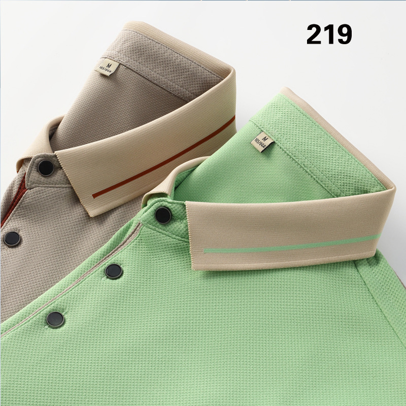 Поло риза от ice silk материя, тънък силует, къси ръкави, детайл бродерия