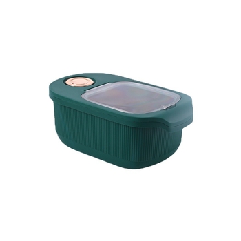 Recipient de depozitare orez cu capac rabatabil, material PP, capacitate peste 10 L, etanșare, protecție împotriva umezelii și dăunătorilor, stil modern minimalist, Hung-hon
