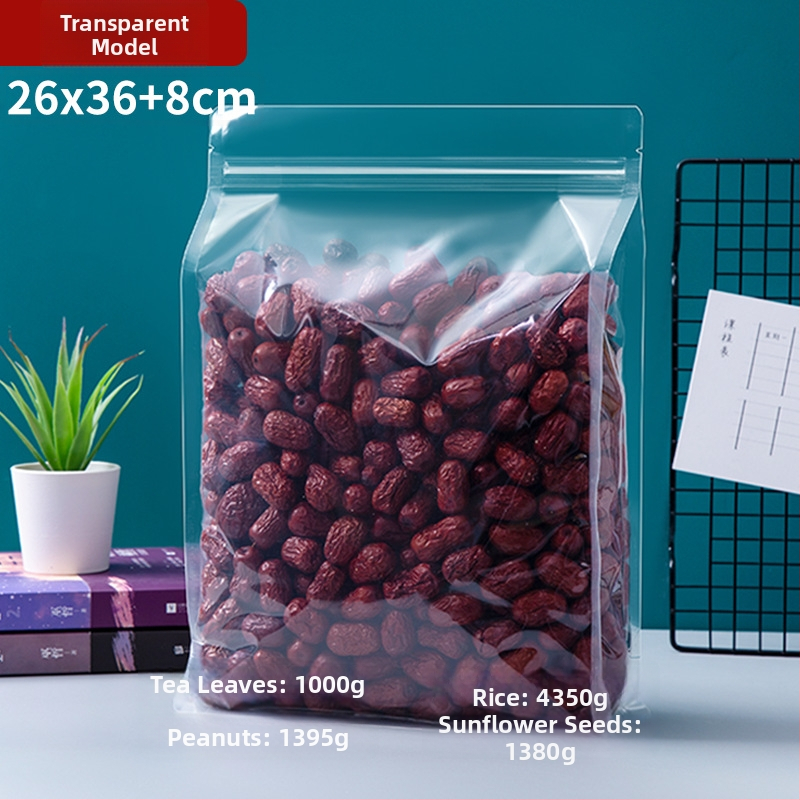 Priehľadný vrecko s ôsmimi stranami uzáveru, stojaci, matný povrch a zips (materiál: PET+PE; potravinárske balenie; dĺžka uzáveru 5–20 cm; licencia Guangdong XK-16-204-11317)