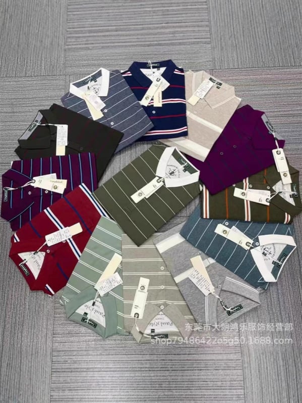 Поло риза с райета, къс ръкав, памук пике, дишаща и влагоотвеждаща