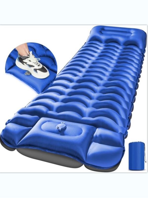 Φορητό TPU φουσκωτό στρώμα κατασκήνωσης, ανθεκτικό στην υγρασία, κατάλληλο για εφήβους και ενήλικες, χειροκίνητη αντλία, 0.85 kg