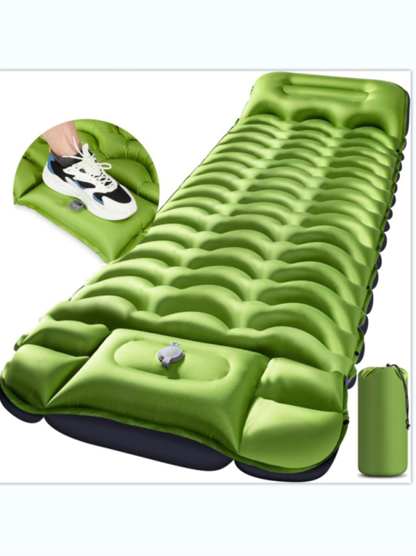 Φορητό TPU φουσκωτό στρώμα κατασκήνωσης, ανθεκτικό στην υγρασία, κατάλληλο για εφήβους και ενήλικες, χειροκίνητη αντλία, 0.85 kg