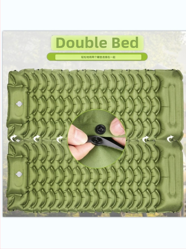 Prenosná TPU nafukovacia kempingová podložka, odolná voči vlhkosti, ručná pumpa, vhodná pre tínedžerov a dospelých, 0,85 kg