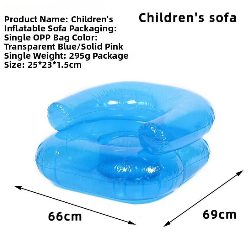 Detská priehľadná nafukovacia pohovka – prenosná PVC pre vodné hry; Materiál: ekologické PVC; Značka: Nothing; Kategória: Iné.