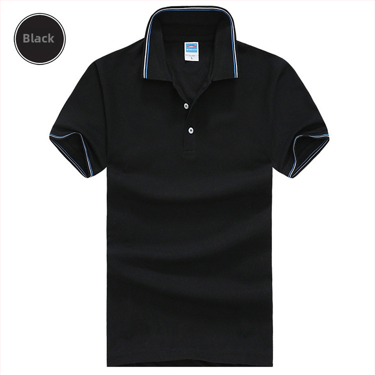 Памучна поло риза, къс ръкав, свободна кройка, дишаща, бродирана