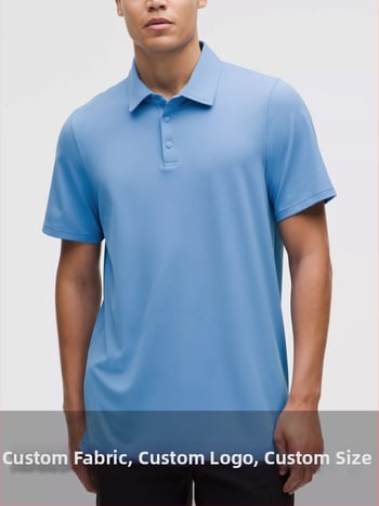 Поло риза за голф със слим фит, къс ръкав, бродерия, материя: 46% найлон, 35% модал, 19% спандекс, дишаща и влагоотводяща