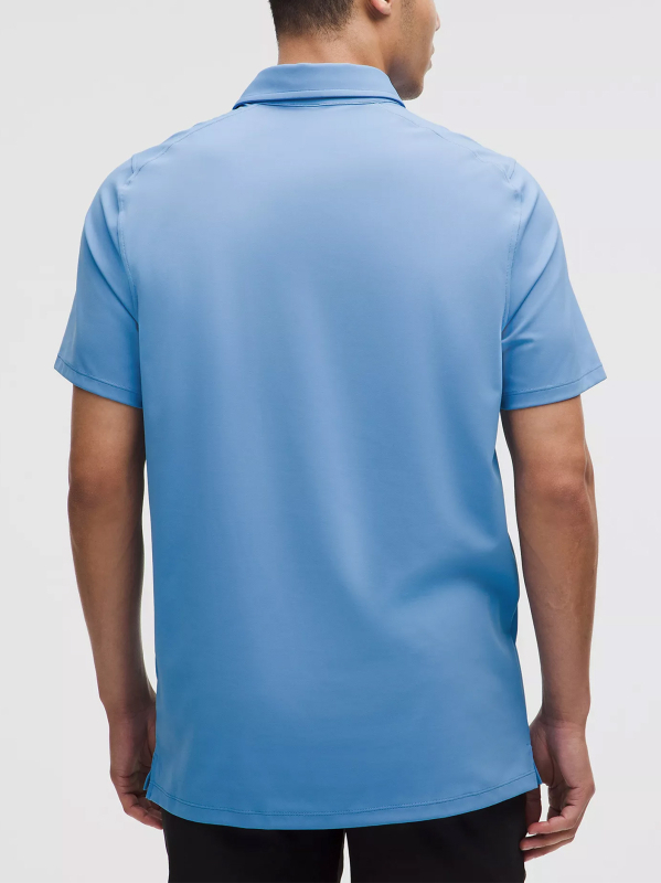 Поло риза за голф със слим фит, къс ръкав, бродерия, материя: 46% найлон, 35% модал, 19% спандекс, дишаща и влагоотводяща