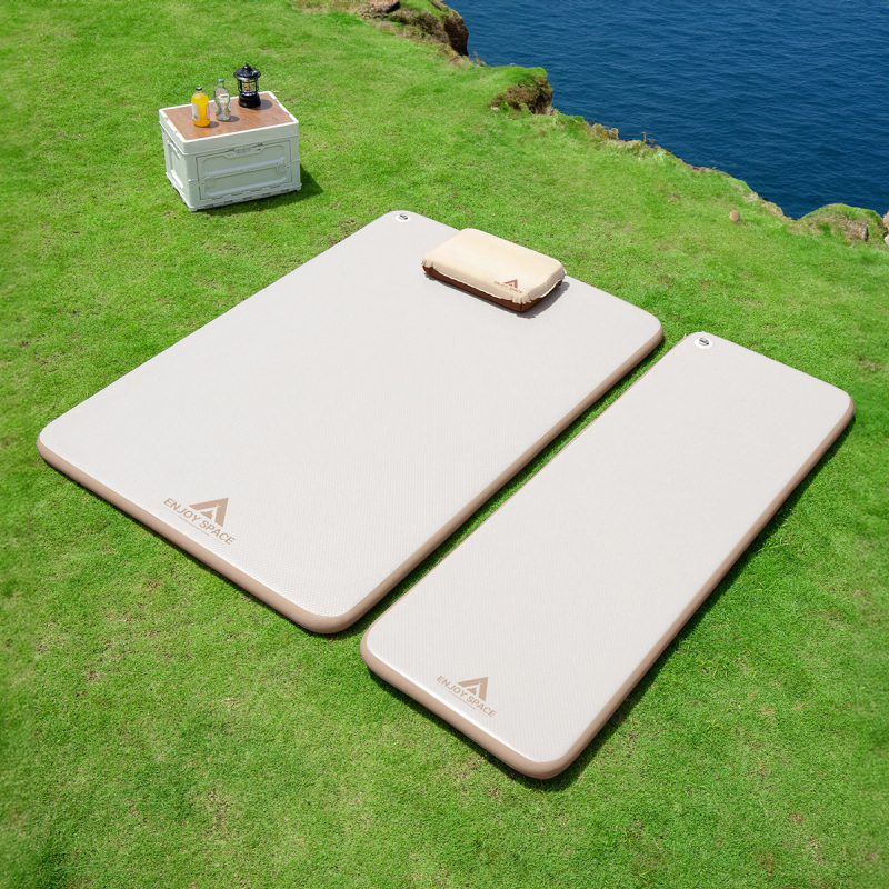 Enjoy space Vanjski kamping zračni madrac – 10 cm PVC četkanom površinom, napuhujući madrac s površinom od kompozitnog platna, nosivost 1000 kg