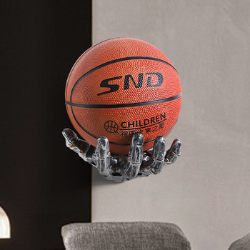 Стенно монтиран полk за съхранение в киберпанк стил за баскетбол, облекло и футбол – винил, полу ръчно и полу-механично изпълнение