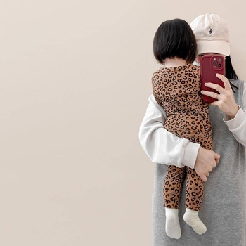 Dječji dvodijelni set s leopardnim uzorkom, od regenerirane celulozne vlaknine, za proljeće, jesen i zimu, unisex