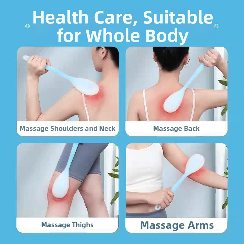 Silikonska meridijanska ploča za tapping i masažni štapić s okruglom glavom za masiranje ramena, vrata, leđa i nogu — ručno, 1. stupanj