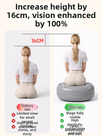 Φουσκωτό μαξιλαράκι καθίσματος για εξωτερική χρήση με παχυνόμενο υποπόδιο - φούσκωμα με πίεση, για 1 άτομο, καθαρό βάρος 500 g