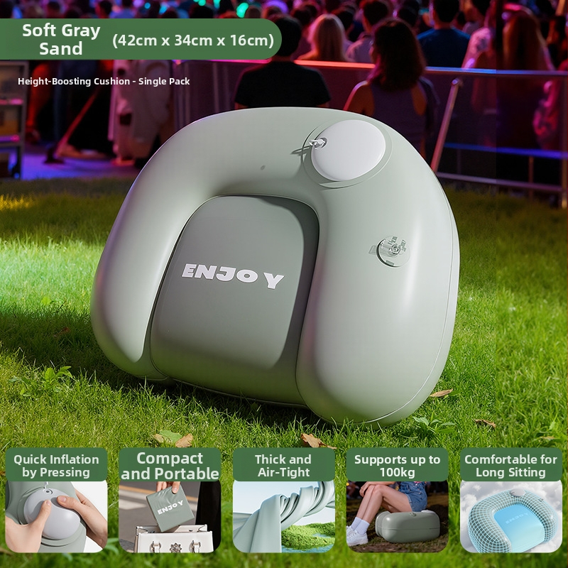 Φουσκωτό μαξιλαράκι καθίσματος για εξωτερική χρήση με παχυνόμενο υποπόδιο - φούσκωμα με πίεση, για 1 άτομο, καθαρό βάρος 500 g