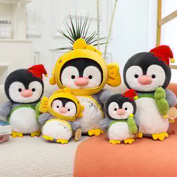 Плюшена пингвинова кукла с пълнеж от PP памук, супер мека къса плюшена повърхност, подходяща за унисекс деца на възраст 7–14 години