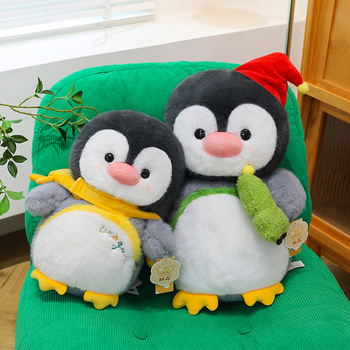 Плюшена пингвинова кукла с пълнеж от PP памук, супер мека къса плюшена повърхност, подходяща за унисекс деца на възраст 7–14 години